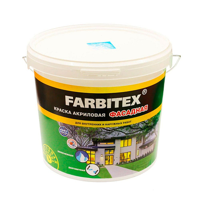 Краска Farbitex акриловая фасадная 13 кг