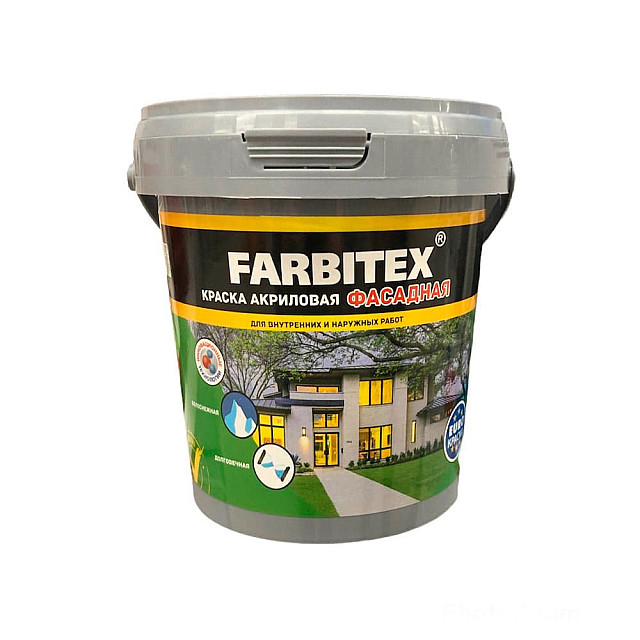 Краска Farbitex акриловая фасадная 1.1 кг