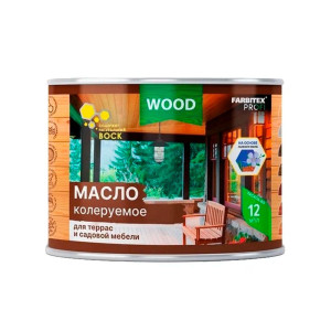 Масло колеруемое Farbitex Profi Wood для террас и садовой мебели махагон 0.45 л