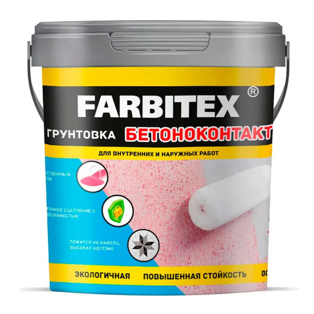 Грунтовка Farbitex акриловая бетоноконтакт 1.1 кг Грунтовка Farbitex акриловая бетоноконтакт 1.1 кг