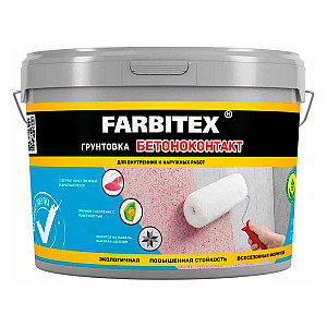 Грунтовка Farbitex акриловая бетоноконтакт 3 кг
