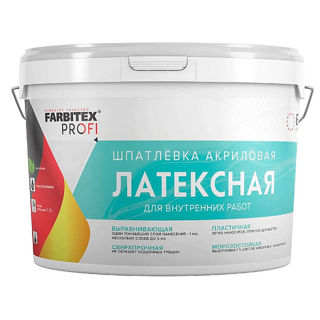 Шпатлевка акриловая Farbitex Profi латексная 1.5 кг