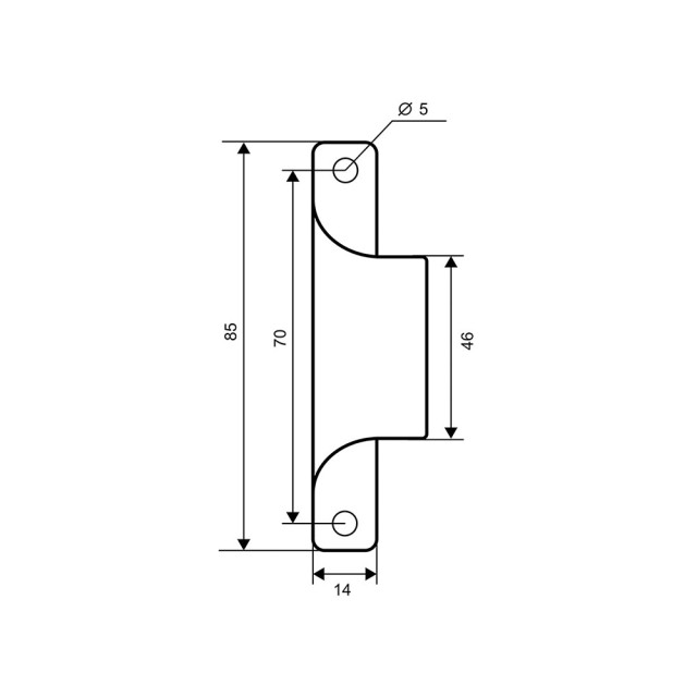 Ручка балконная Palladium С BH WW MET металлическая