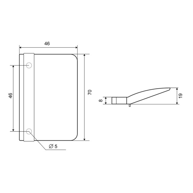 Ручка балконная Palladium BH WW пластик белая