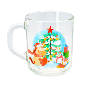 Кружка ОСЗ Green tea. Лошадка - новый год 07с1335 стеклянная 200 мл