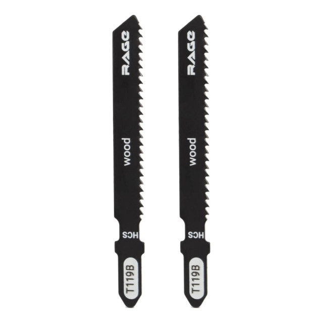 Пилки для лобзика RAGE by VIRA T119B по дереву и пластику 2 шт