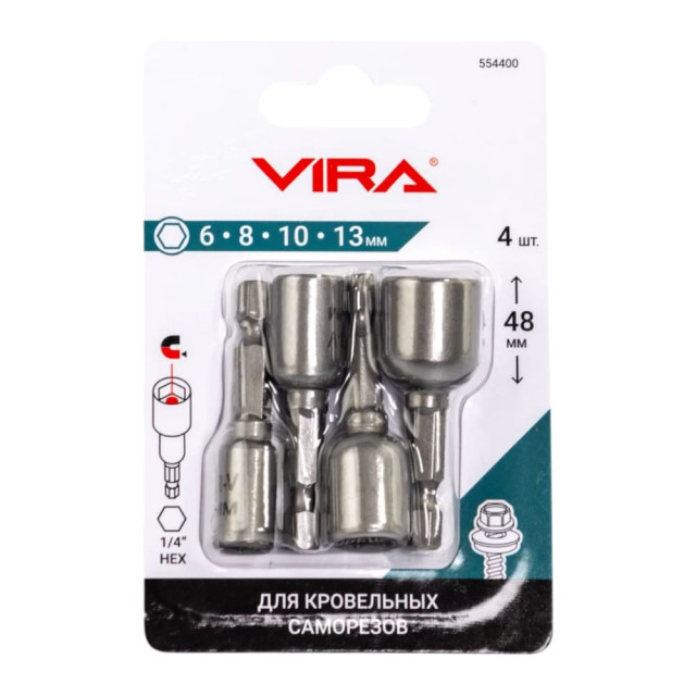 Бита Vira 554400 для кровельных саморезов 4 шт