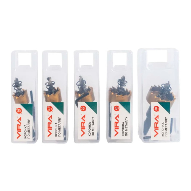 Набор коронок по металлу VIRA 559705 с трехгранным хвостовиком 16-30 мм 5 шт