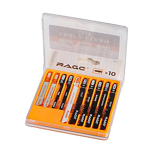 Набор пилок для лобзика RAGE 552200 по дереву металлу и ламинату 10 шт