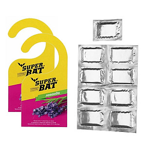 Пластины от моли Super Bat с запахом лаванды 9 пластин + 2 крючка