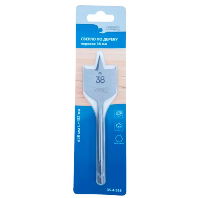 Сверло по дереву Remocolor 35-4-538 перовое 38*152 мм