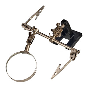 Лупа 4-х кратная Remocolor 13-1-003 Третья рука с зажимом для пайки 60 мм