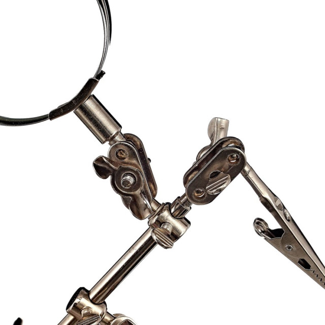 Лупа 4-х кратная Remocolor 13-1-003 Третья рука с зажимом для пайки 60 мм