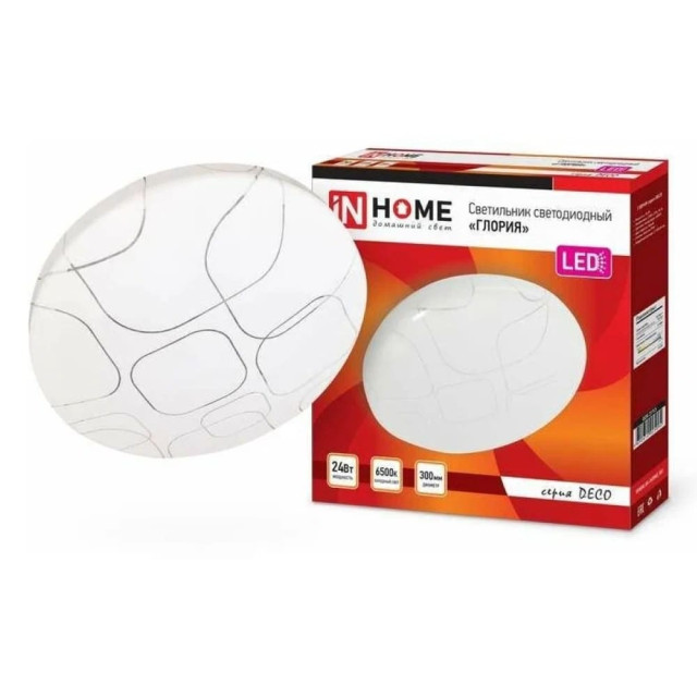 Светильник светодиодный In Home Deco Глория 24 Вт 6500К 330*55 мм