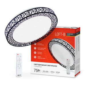 Светильник светодиодный In Home Comfort Loft-B 75Вт 230В 3000-6500К 6000лм 500*105 мм с пультом ДУ