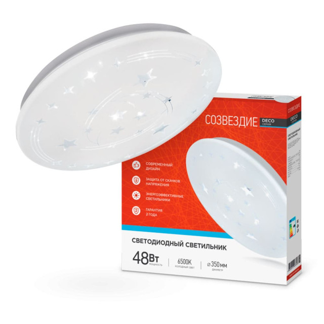 Светильник светодиодный In Home Deco Созвездие 48Вт 230В 6500К 4320лм 380*55 мм