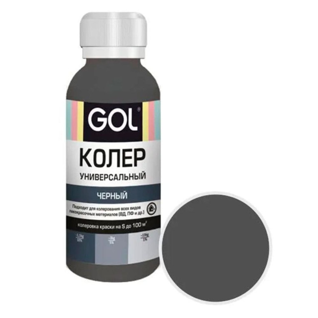 Паста колеровочная Palizh Gol №61 универсальная черный 0.1 л