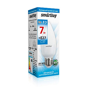 Лампа светодиодная SmartBuy SBL-C37-07-60K-E27 С37-07W/6000/Е27