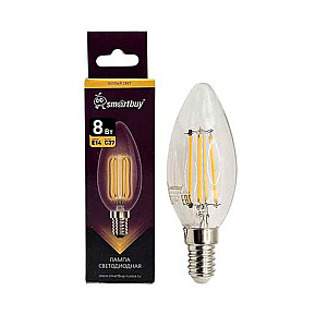 Лампа светодиодная SmartBuy SBL-C37F-8-27K-E14 Filament C37 8Вт 2700К Е14