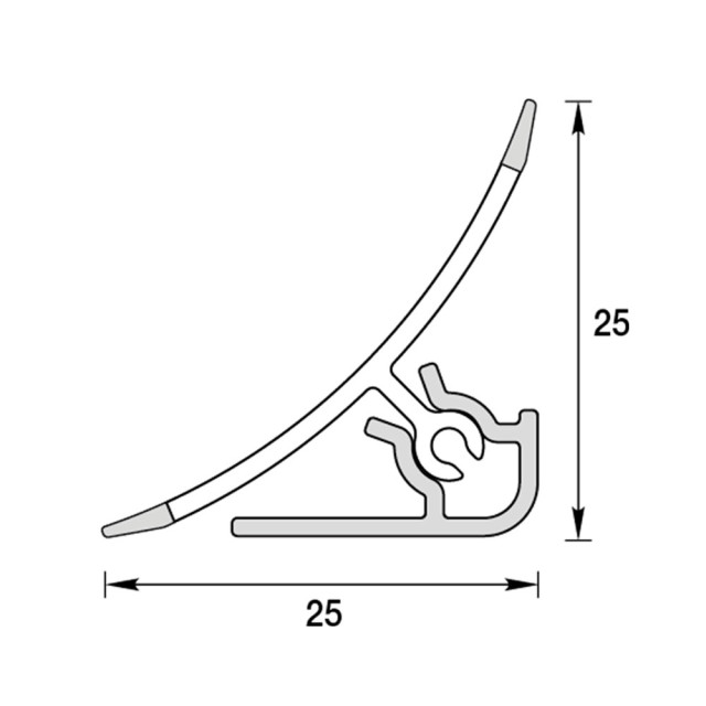 Плинтус для столешницы Ideal 302 венге черный 3 м