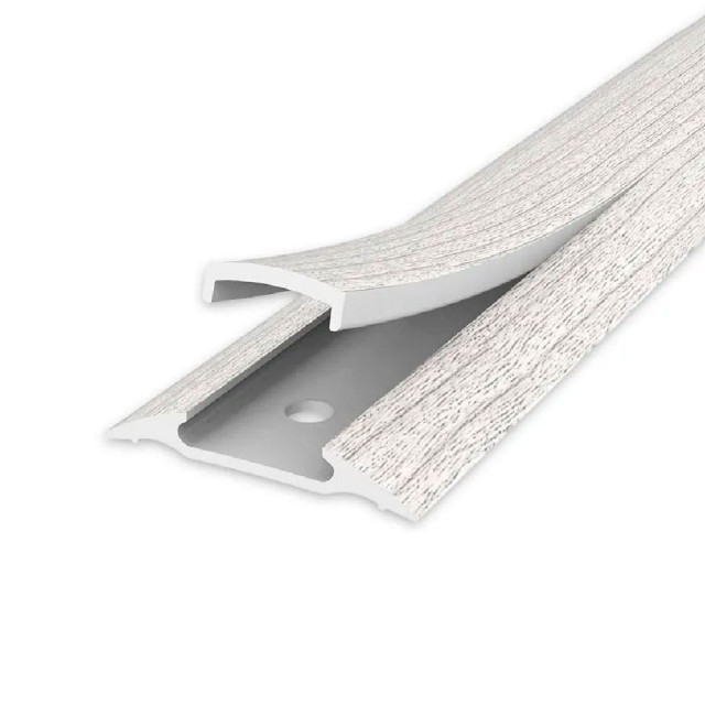 Порог Ideal 253 ясень серый с монтажным каналом 36 мм 0.9 м