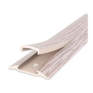 Порог Ideal 215 дуб снежный с монтажным каналом 42 мм 0.9 м