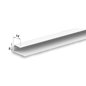 Профиль L для панелей  Ideal Ламини 001-G 8 мм белый глянец 3 м