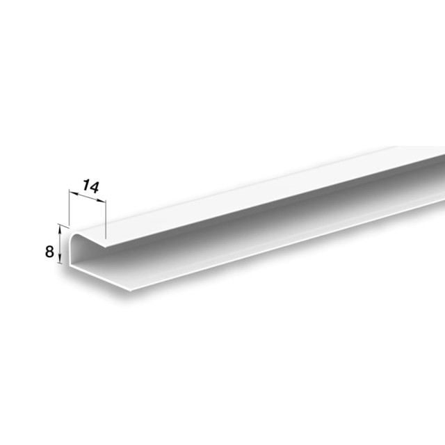 Профиль L для панелей  Ideal Ламини 001-G 8 мм белый глянец 3 м