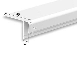 Профиль F для панелей Ideal Ламини 8 мм белый глянец 3 м