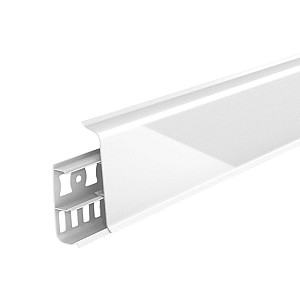 Плинтус Ideal Деконика 001-0 белый глянцевый 70 мм 2.2 м