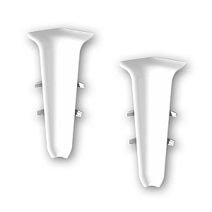 Угол внутренний для плинтуса Ideal Деконика 001 белый 70 мм 2 шт