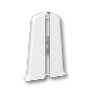 Заглушка для плинтуса Ideal Деконика 001-G белый глянец 70 мм 2 шт