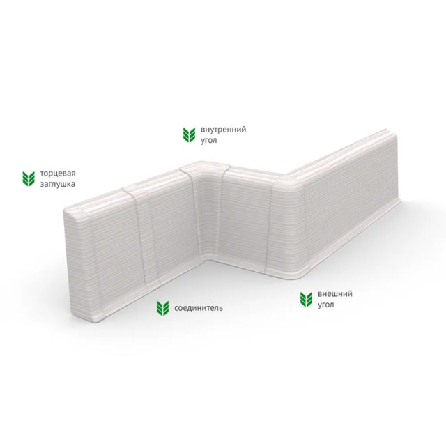 Заглушка для плинтуса Ideal Деконика Д85 229 дуб латте 2 шт