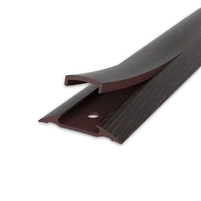 Порог Ideal 302 венге черный с монтажным каналом 36 мм 1.6 м