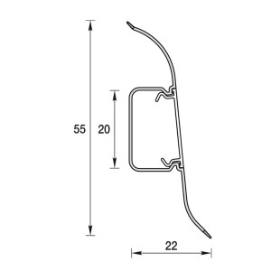 Плинтус Ideal Классик К55 206 дуб коньячный 2.2 м