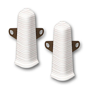 Угол наружный для плинтуса Ideal Деконика 255 ясень бьянко 70 мм 2 шт