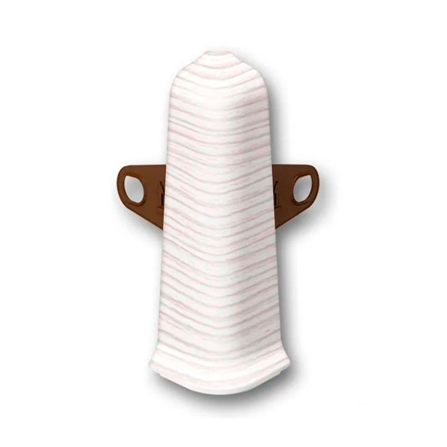 Угол наружный для плинтуса Ideal Деконика Д85 255 ясень бьянко 2 шт