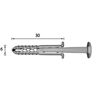Крепеж для плинтуса Ideal ИзиФикс 6*30 мм 50 шт