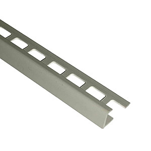 Профиль наружный Deconika 002-G под плитку 8 мм светло-серый глянцевый 2.5 м