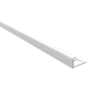 Профиль наружный Deconika 001-0 под плитку 10 мм белый глянцевый 2.7 м