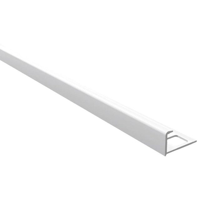 Профиль наружный Deconika 001-0 под плитку 10 мм белый глянцевый 2.7 м