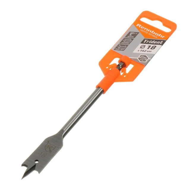 Сверло по дереву Rennbohr 659118 перовое 18*152 мм