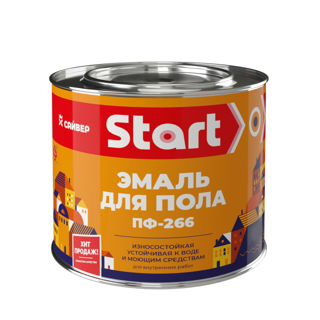Эмаль Start ПФ-266 для пола желто-коричневая 1.8 кг