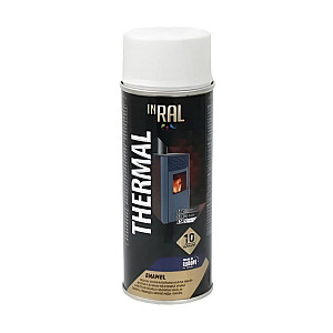 Краска-эмаль Inral 26-7-4-001 термостойкая силиконовая белая 9003 400 мл
