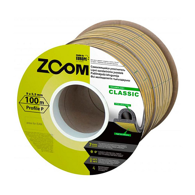 Уплотнитель Zoom Classic 02-2-4-105 P 9*4 мм белый