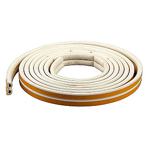 Уплотнитель гаражный Zoom Industrial 02-2-4-221 сдвоенный профиль D 12*10 мм белый