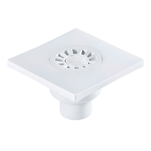 Трап сливной Nova 5030 вертикальный 50 решетка пластиковая 150*150 мм