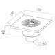 Трап сливной Nova 5030 вертикальный 50 решетка пластиковая 150*150 мм
