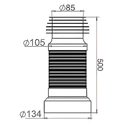 Удлинитель гибкий для унитаза AV Engineering AVE129500 армированный 500 мм