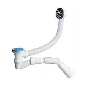 Сифон для ванны AV Engineering AVE129730 низкий 120 мм выпуск перелив гибкая труба 40*40/50